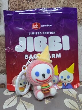 JIBBI Limited Edition Bag Charm — Pink, Yellow, White ' SPICY #1